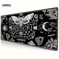 Large Black Gaming Mouse Pad with a Mysterious Ghost Gothic Design, Featuring picture