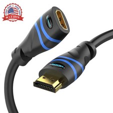 4K HDMI Extension Cable - 1.5FT (2 Pack, 4K 60Hz, 18Gbps HDMI Extender Cord, Hig picture