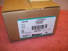 10-Pack PANDUIT CFPE6IGY MINI-COM FACEPLATE, 1-GANG, 6-Module Space Port, Gray picture