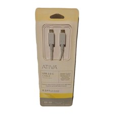 NEW Ativa USB 2.0 C - Charging and Data Transfer Cable - 6.5ft White picture