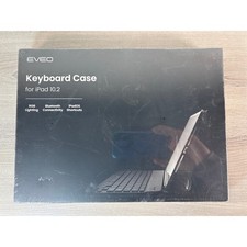 EVEO Keyboard Case for iPad 10.2 RGB Lighting Bluetooth Black New Sealed picture