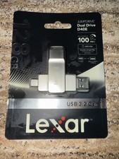 Lexar JumpDrive D40E 128GB USB 3.2 Gen 1 USB-C/USB-A 100MB/s Silver picture