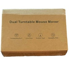 Dual Turntable Mouse Mover - NEW, Silent Movement Timer Keep Computer Awake picture