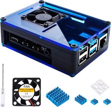 Raspberry Pi 4 Case With Fan Cooling 4Pcs Aluminum Heat Sinks Case For Raspberry picture