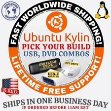 UBUNTU KYLIN LINUX OS | ALL LATEST ISO BUILDs | DVD, USB COMBOS | FAST SHIP picture
