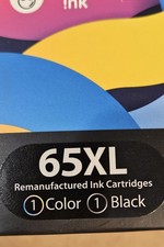 65XL High Capacity Ink Cartridge Combo Pack 1 Black and 1 Tricolor picture