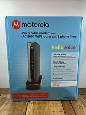 MOTOROLA MT7711 24X8 CABLE MODEM AND AC1900 DUAL BAND WI-FI GIGABIT Open Box picture