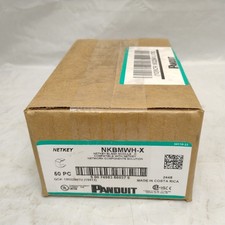 Panduit NetKey NKBMWH-X Blank Keystone Module – 50 Pack (White) picture