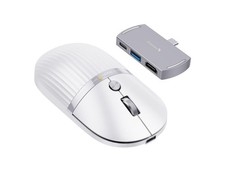 2-in-1 Travel Hub Mouse - Modular HubMouse with Customized Hub - White ProtoArc picture