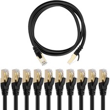 Professional Cat 8 Ethernet Cable, 3ft 10-Pack Flexible LAN Patch Cord, 26AWG picture