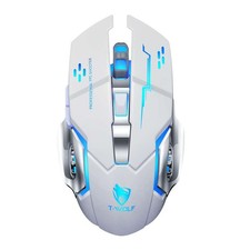 Thunder Wolf Q13 Charging Mute Wireless Mouse Gaming Business Luminous Mech KRZO picture
