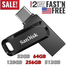 SanDisk Flash Drive Ultra Dual Go USB Type-A Type-C 32GB 64GB 128GB Phone Tablet picture
