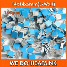 100pcs Aluminum Heatsink 14*14*6mm Small Chip Radiator Cooler DIY With Tape picture