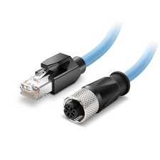 Industrial Ethernet M12 4Pin D Code To RJ45 Cat6 Shielded Waterproof 50CM picture