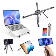4-in-1 Foldable Magnetic Device Stand, Adjustable Aluminum Laptop Riser with picture