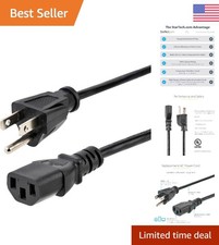StarTech 10ft  Listed Computer Power Cord, NEMA 5-15P to C13, 18AWG picture
