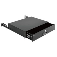 U Locking Rack Drawer 19in Server Cabinet Sliding Steel 13.3in Deep picture
