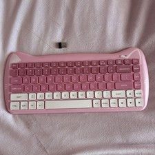 Pink cat wireless USB keyboard picture