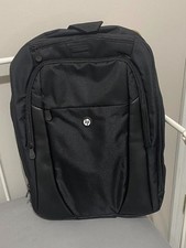 HP Laptop Backpack Black Travel Work Bag Multi Pocket Fits 15.6