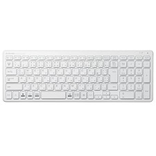 ELECOM USB-A Keyboard with Wireless Receiver Pantograph Compact Keyboard White picture