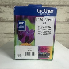 Brother LC30133PKS XL High Yield Color Ink Cartridges - 3 Pack Exp 09/2026 picture