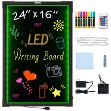 Illuminated LED Message Writing Board with Fluorescent Markers & Remote Control picture