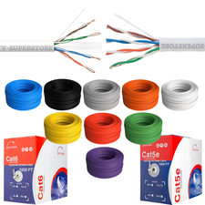 CAT5E CAT6 Cable 500FT 1000FT UTP Solid Network Ethernet CAT5 Bulk Wire RJ45 Lan picture