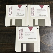 Microsoft PowerPoint 2.01 for Apple Macintosh • 3‑Disk Set • Vintage 3.5