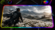 Ghost of Tsushima RGB XXL Gaming Mouse Pad Jin Sakai Ghost Armor Desk Mat picture