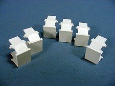 6 Leviton White Quickport Wallplate Blank Filler Inserts 41084-BWB 41084-W picture