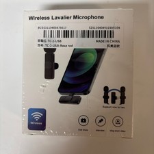 Wireless Lavalier Microphone K9 TC-2-USB Rose Red One to Two Type-C New picture