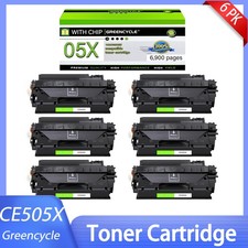 6 x 05A CE505A Compatible Toner Cartridges Replacement for HP With P2050 P2055dn picture