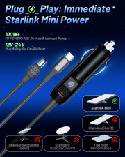Starlink Mini 3-in-1 Power Adapter Cable 10FT / 3 M – USB-C to DC Cord, 12V-2... picture