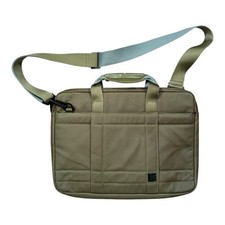 Knomo London Laptop Shoulder Messenger Briefcase Bag Green Canvas Crossbody picture