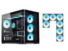 SAMA V60 PC Case, Mid-Tower Computer Case, A Curved Tempered Glass, 7 Pre-Instal picture
