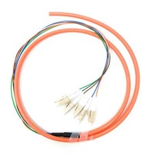 6 Strand Multimode OM1 62.5/125 LC UPC Fiber Pigtail 1M for Splice Fiber Optic picture