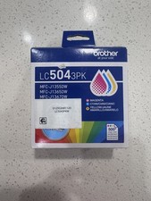 Genuine Brother LC504 3PK Color Ink Cartridges Cyan Magenta Yellow SealedOpenBox picture