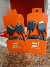 Surf Onn Vga Monitor Cable 6ft Lot Of 2 picture