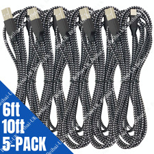 5X Bulk Lot 6Ft 10Ft USB Charger Charging Cable Cord For iPhone 11 XR 8 7 6 iPad picture