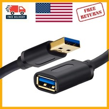 12Ft USB 3.0 High-Speed Extension Cord - Gold-Plated Male to Female Connector picture