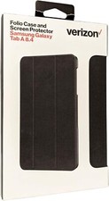 Verizon Folio Tablet Case + Screen Protector for Samsung Galaxy Tab A 8.0  Black picture