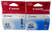 CLI-42 Genuine Cyan and Cyan Photo Ink Tank PIXMA PRO-100 Printer New Sealed picture