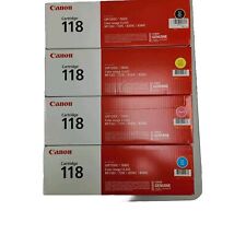 **NEW--OEM**Full Set of 4 Genuine Factory Sealed CANON 118 Toner picture