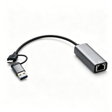 USB C to Ethernet Adapter 2.5Gbps, Upgrade to 2.5Gbps, USB-A/USB-C, Plug Play picture