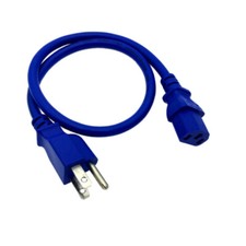 2 Ft Blue Power Cord for YAMAHA HS5 STUDIO MONITOR SPEAKER picture