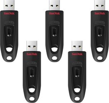 128GB 5-Pack Ultra USB 3.0 Flash Drive 5x128GB - SDCZ48-128G-B5CT Black picture