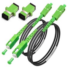 2 PCS 3m SC/APC To SC/APC Fiber Optic Internet Cable Armored Single Mode Black picture