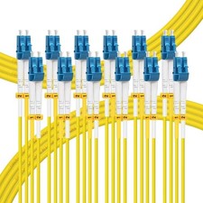 6 PCS LC To LC Single Mode Fiber Patch Cable OS2 3m 10 FT Duplex SMF Yellow picture