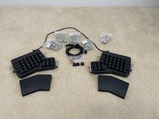 ErgoDox EZ Split Keyboard w/ Wing Wrist Pads, EZ Glow, Lubed Kailh red + blue picture