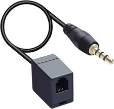 RJ9 to 3.5mm Telephone Adapter - Convert Headset black 3.5 adapter  picture